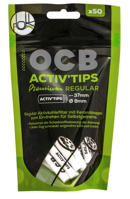 OCB Activ'Tips Premium Regular 8mm